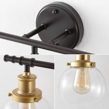 Hugo 24.5" 3-Light Farmhouse Classic Vanity Light with Bathroom Hardware Accessory Set - JONATHAN Y